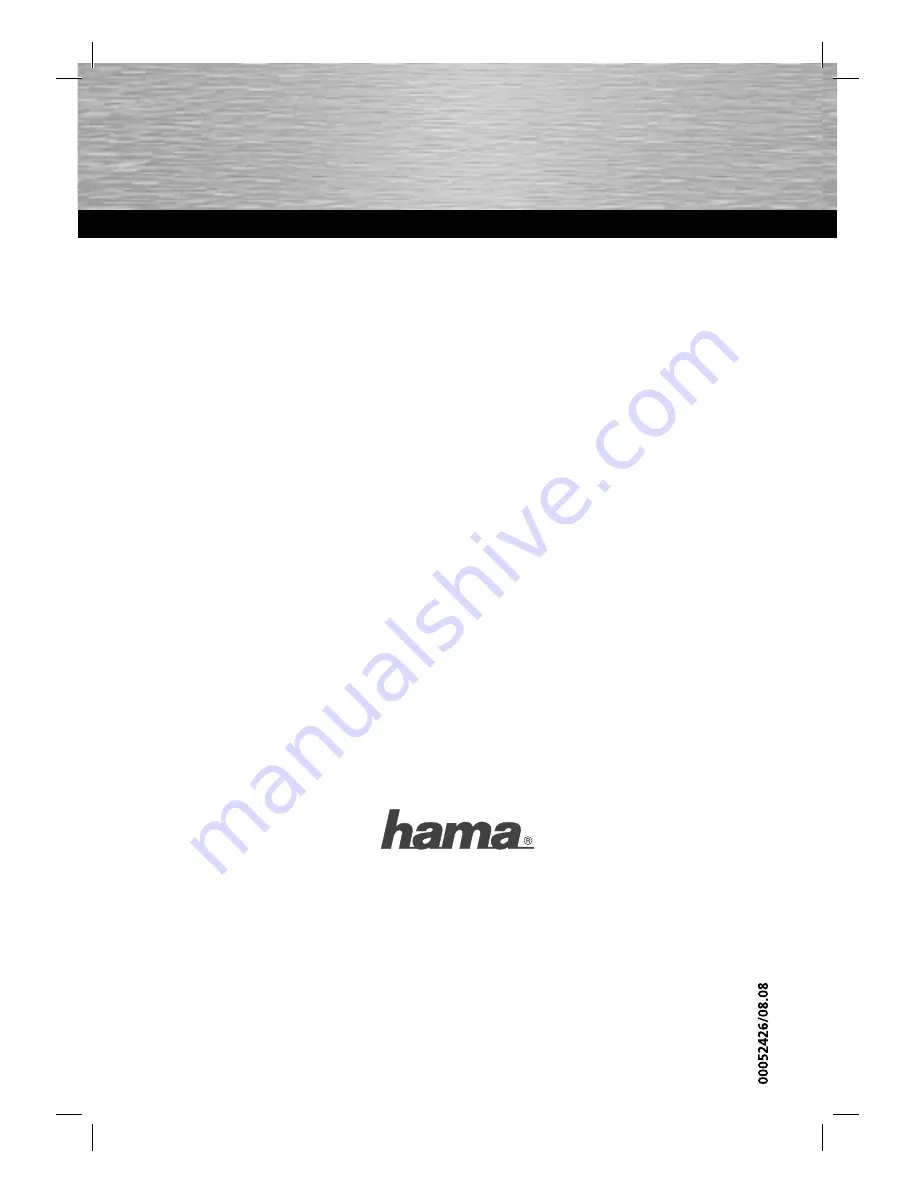 Hama 52426 Operating Instruction Download Page 1