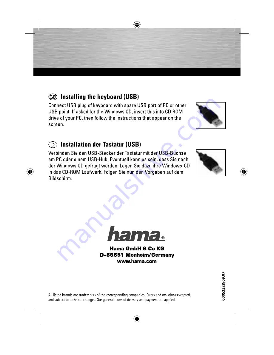 Hama AK-120 Operating Instruction Download Page 1