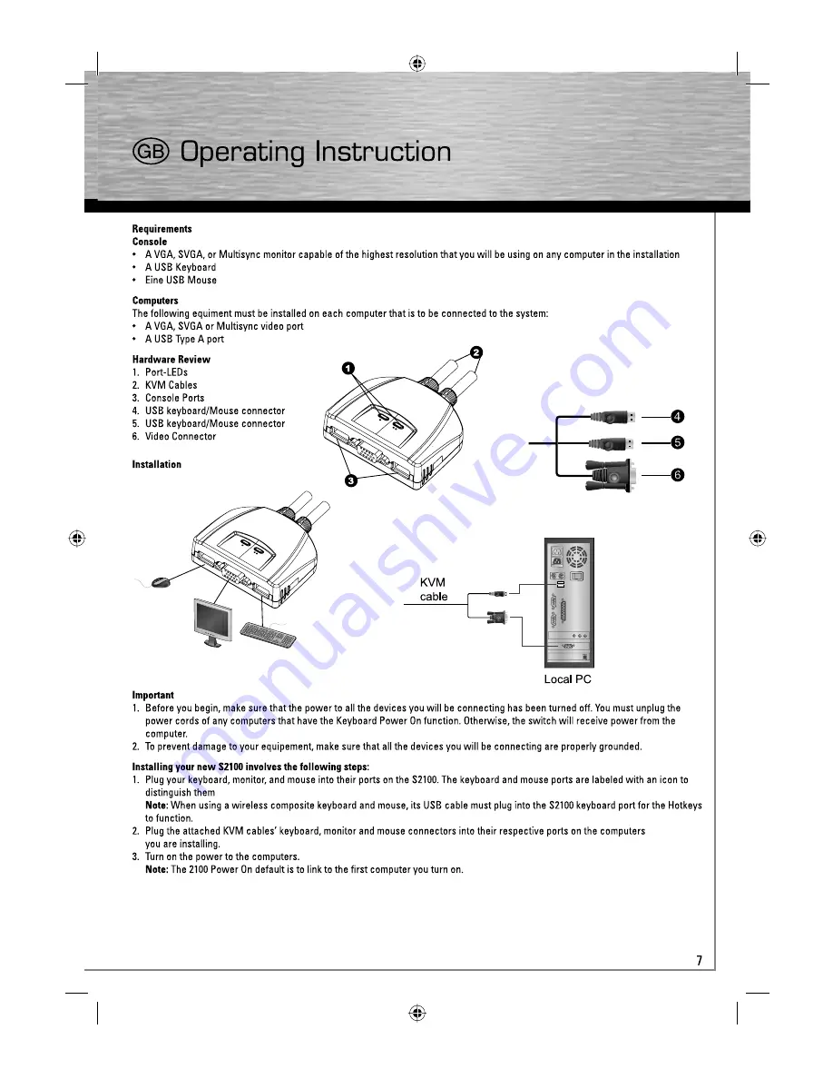 Hama S2100 Operating Instruction Download Page 8