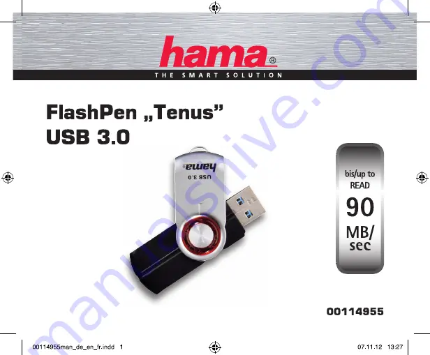 Hama Tenus FlashPen USB 3.0 Operating Instruction Download Page 1