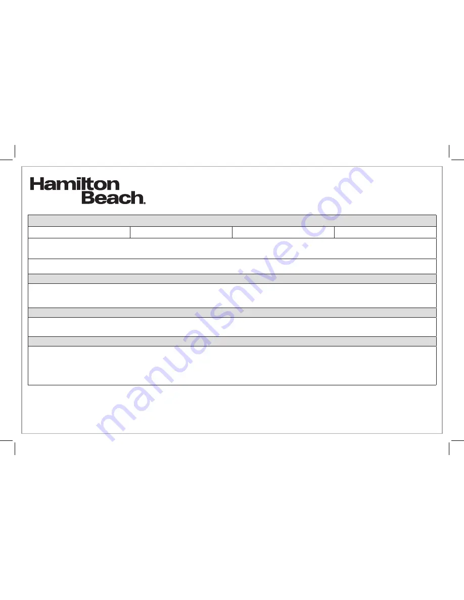 Hamilton Beach 74378R Use & Care Manual Download Page 22