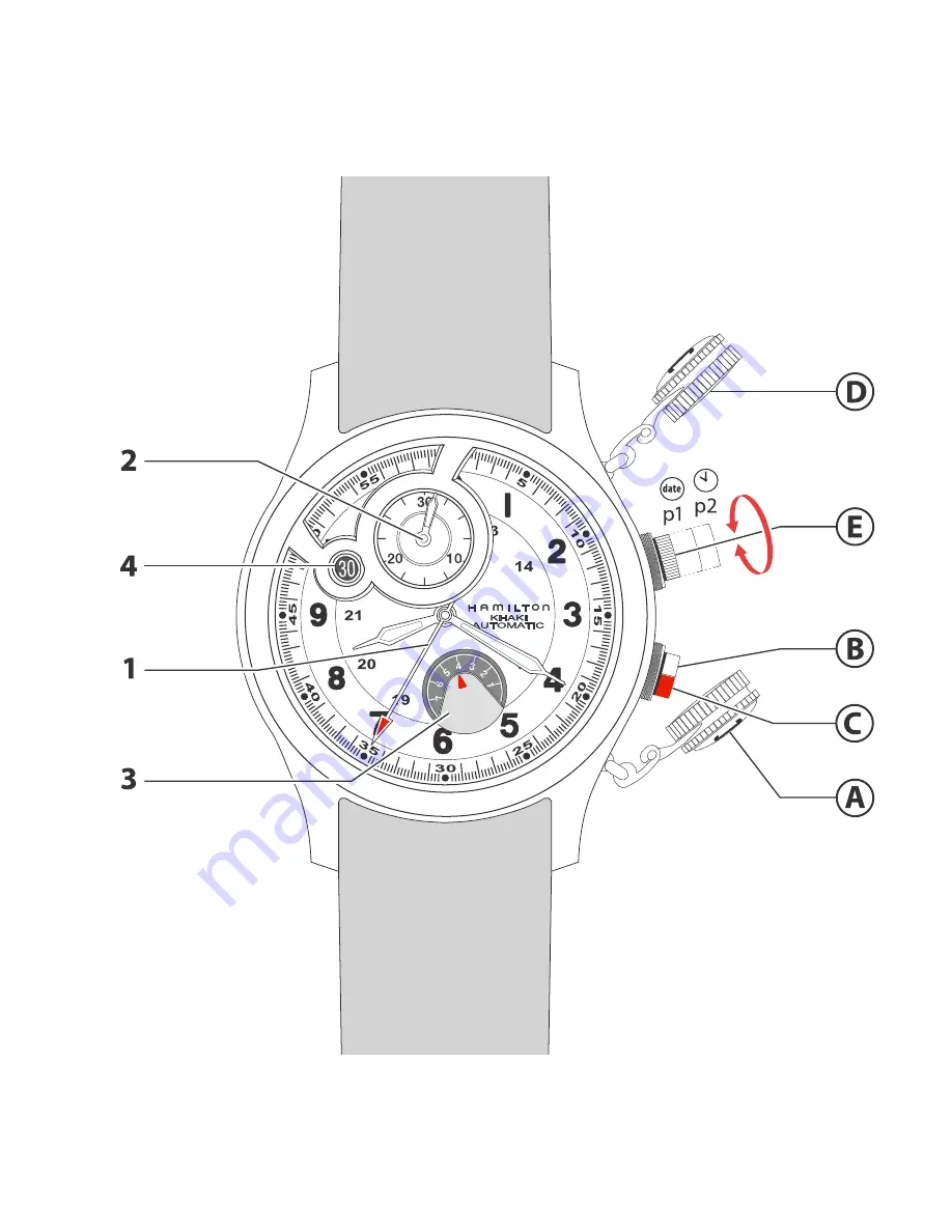 Hamilton Khaki Automatic Frogman Instruction Manual Download Page 2