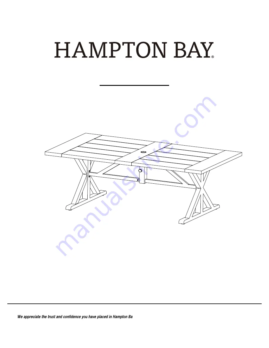 HAMPTON BAY 1001 215 084 Use And Care Manual Download Page 1