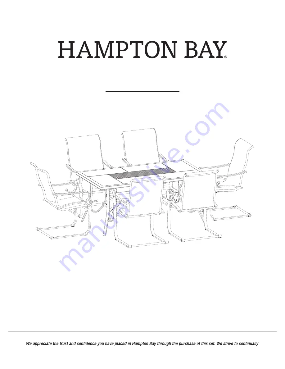 HAMPTON BAY 1004 441 320 Use And Care Manual Download Page 1