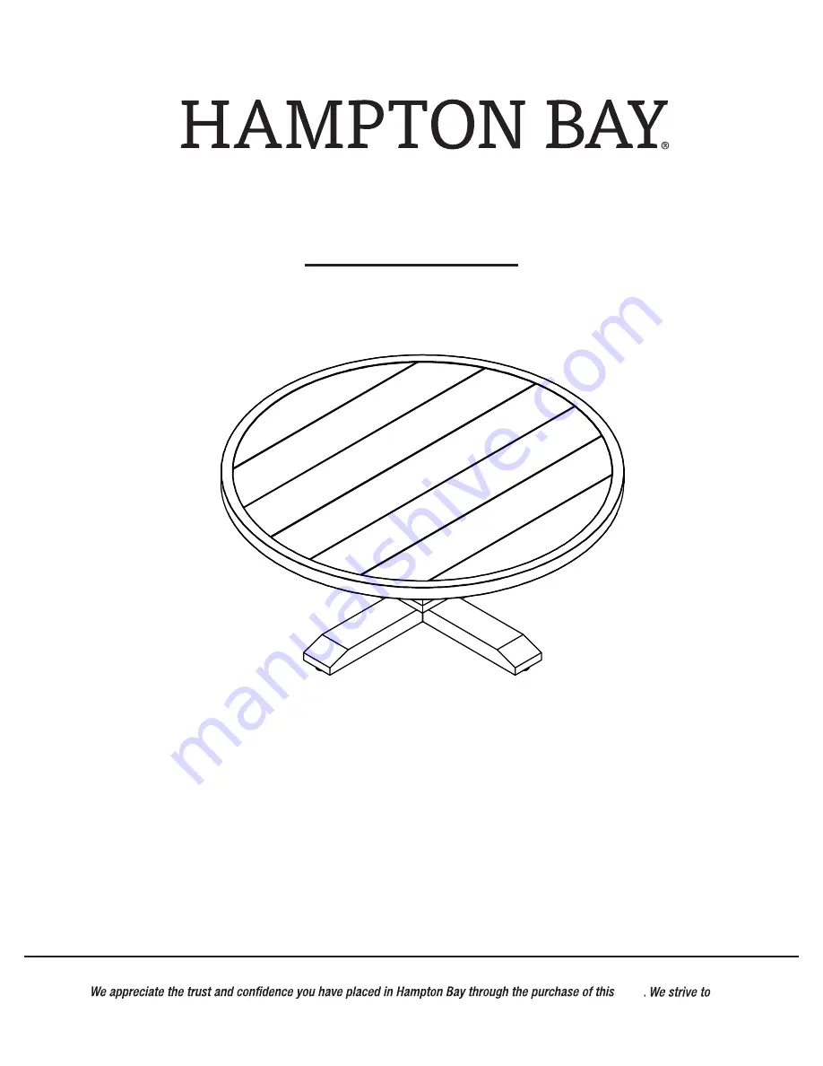 HAMPTON BAY 6889A-SSS Use And Care Manual Download Page 1