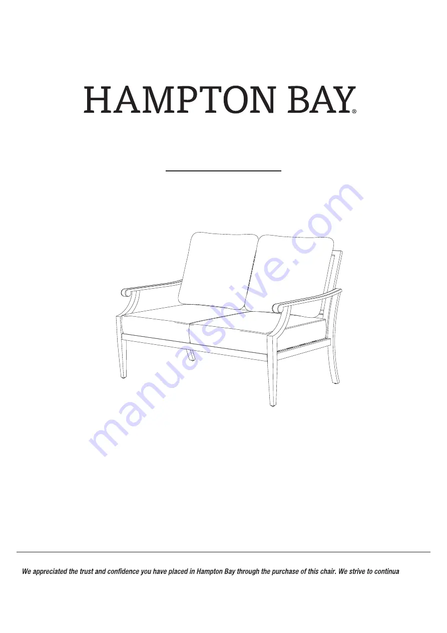 HAMPTON BAY 725.1170.000 Use And Care Manual Download Page 9