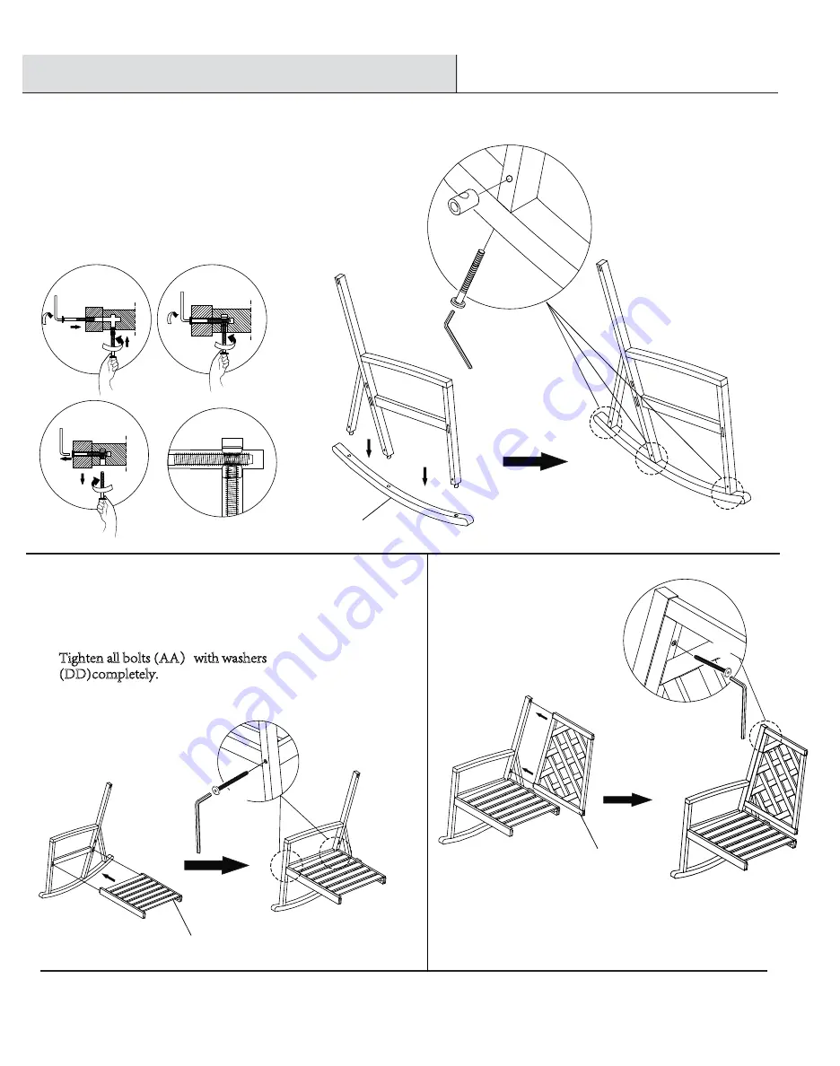 HAMPTON BAY BRIAR RIDGE 3PC SECTIONAL SET BARE 65-518333B Use And Care Manual Download Page 6