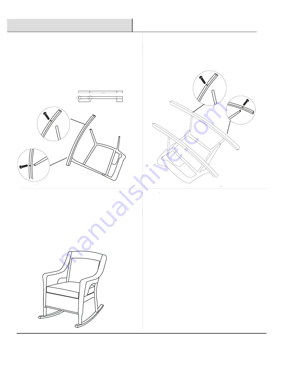 HAMPTON BAY CAMBRIDGE PATIO ROCKER WITH CUSHION Use And Care Manual Download Page 5