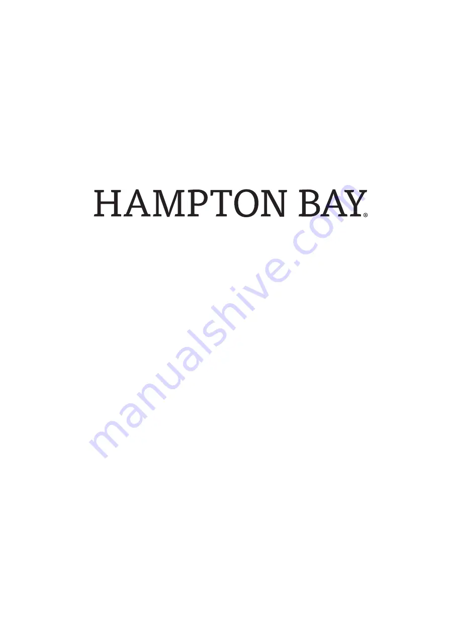 HAMPTON BAY CHASEWOOD 725.1466.000 Use And Care Manual Download Page 8