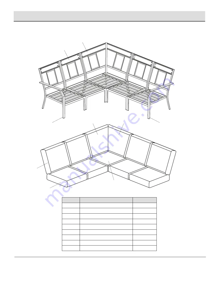 HAMPTON BAY COOPERSMITH 5PC SECTIONAL SET FZS80406D-ST-N Use And Care Manual Download Page 4