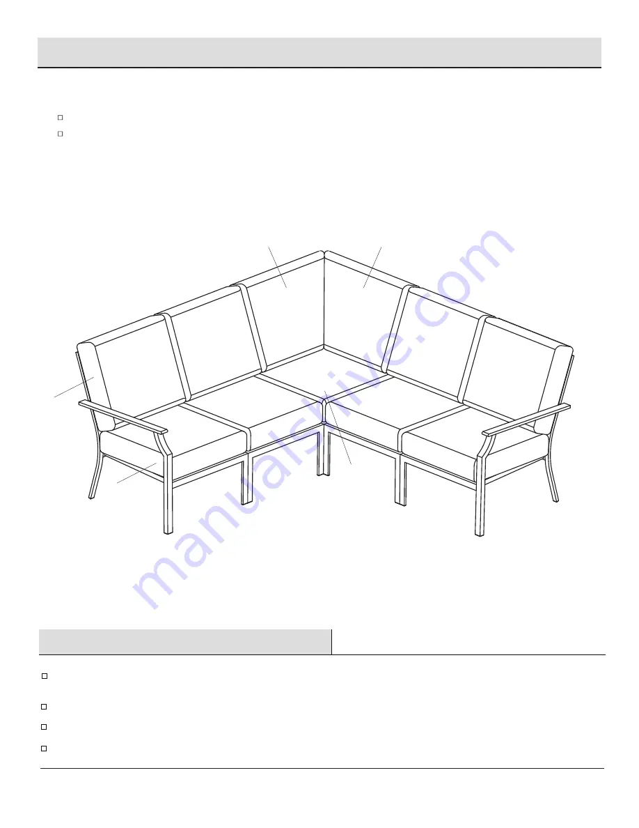 HAMPTON BAY COOPERSMITH 5PC SECTIONAL SET FZS80406D-ST-N Use And Care Manual Download Page 6