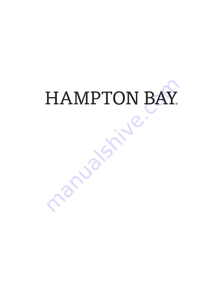 HAMPTON BAY CP0902 Use And Care Manual Download Page 8