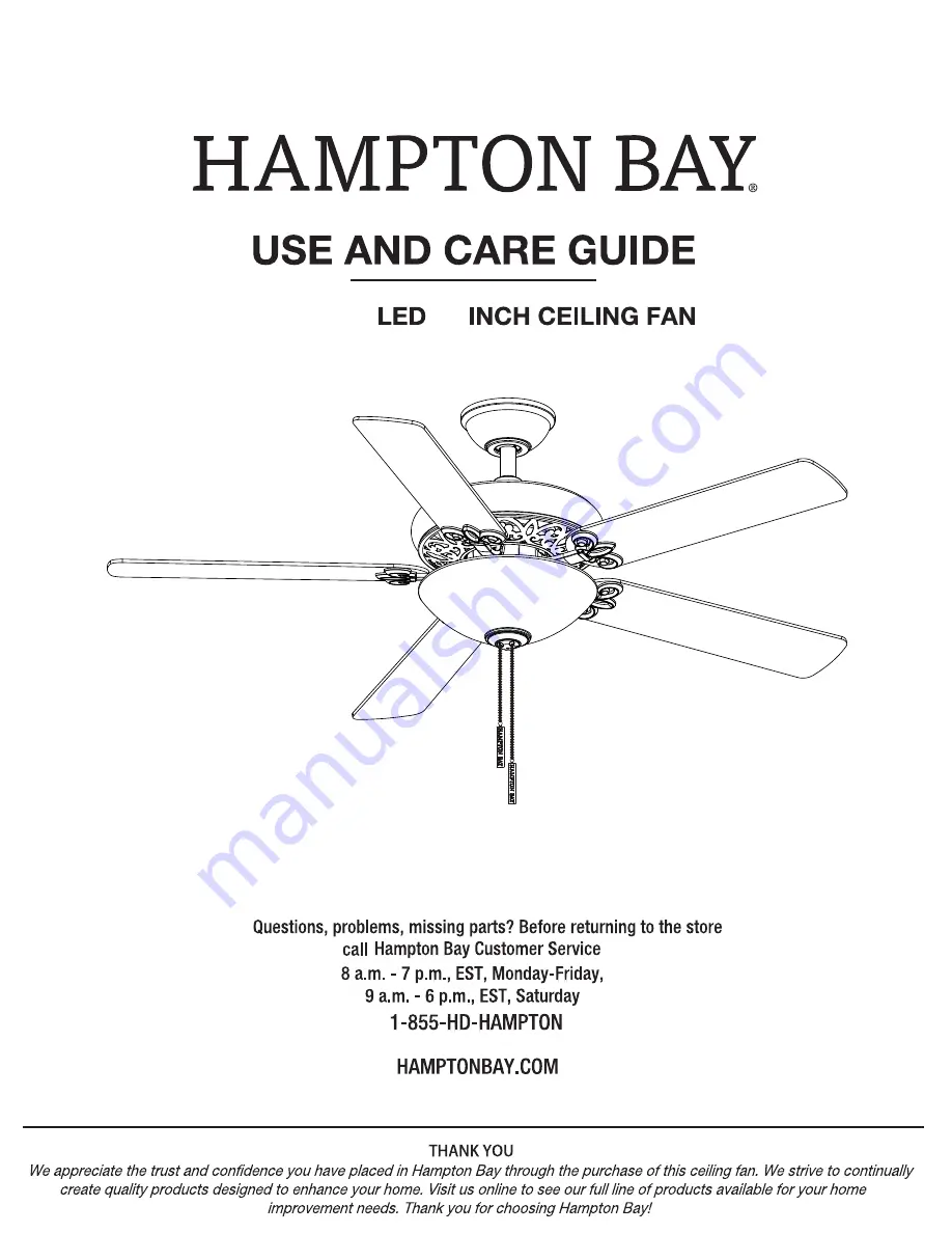 HAMPTON BAY EDELWEISS Скачать руководство пользователя страница 1