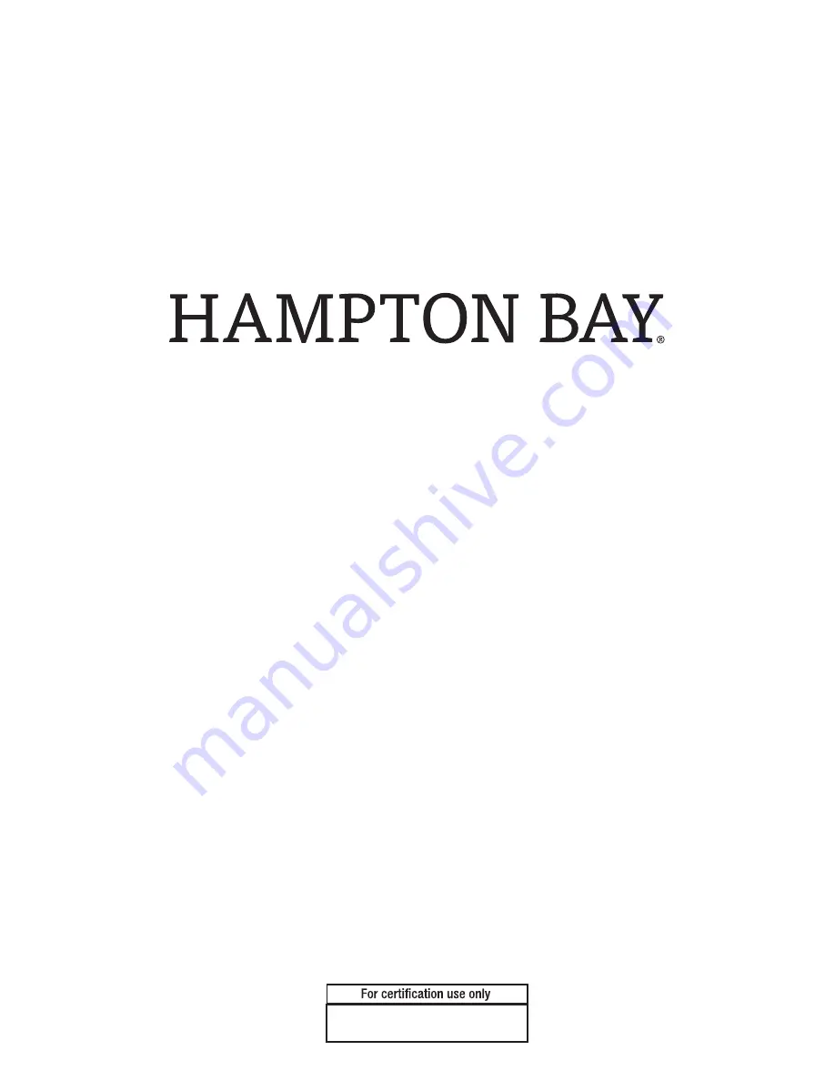 HAMPTON BAY ELM COURT Скачать руководство пользователя страница 13