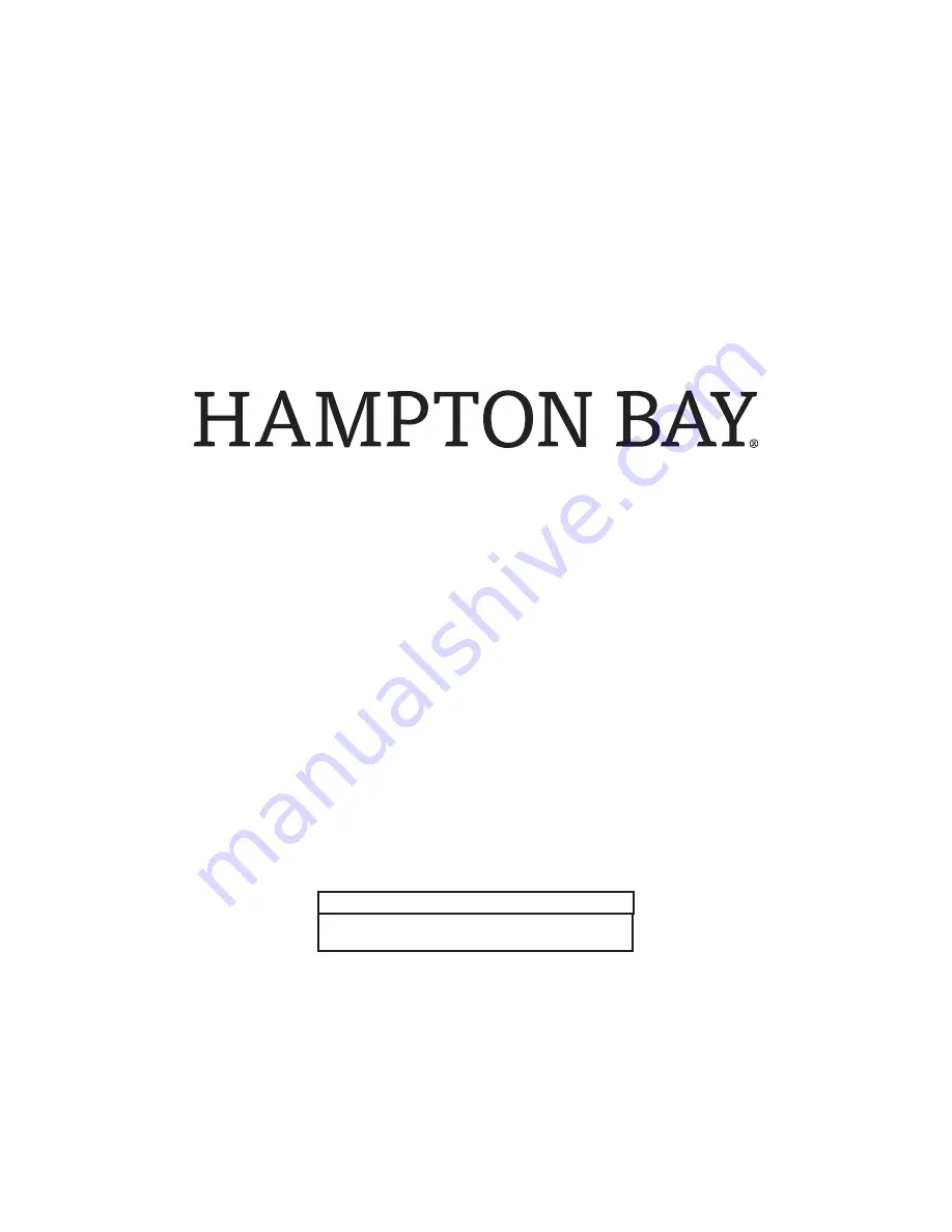 HAMPTON BAY FCS60619RL Use And Care Manual Download Page 8