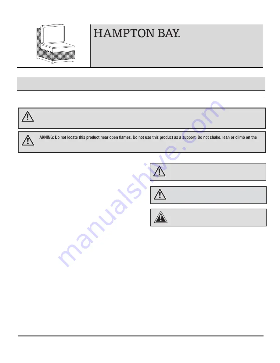 HAMPTON BAY Fernlake Steel Wicker FRS60752C-2PKBA Скачать руководство пользователя страница 1