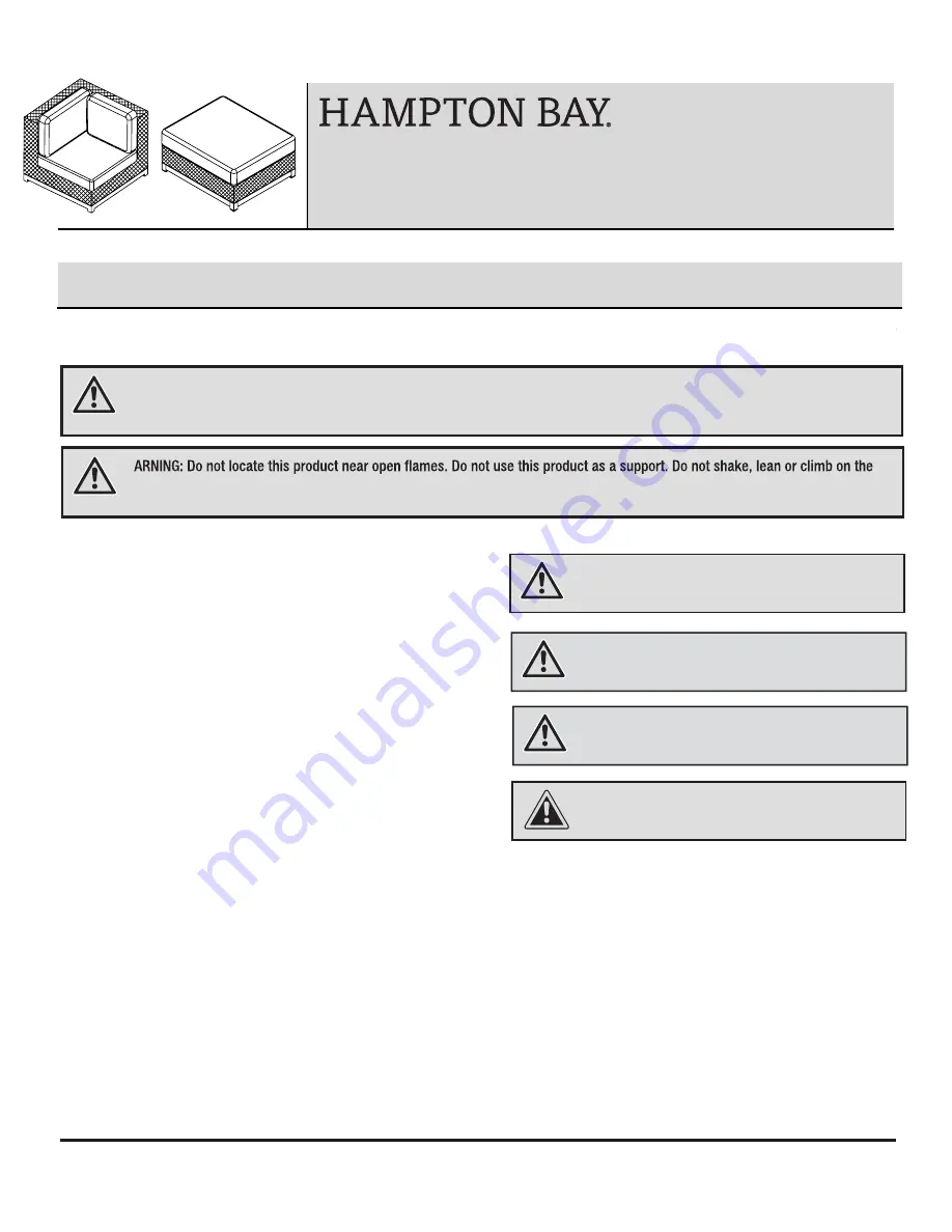 HAMPTON BAY FRS60752-ST-1BL Use And Care Manual Download Page 3