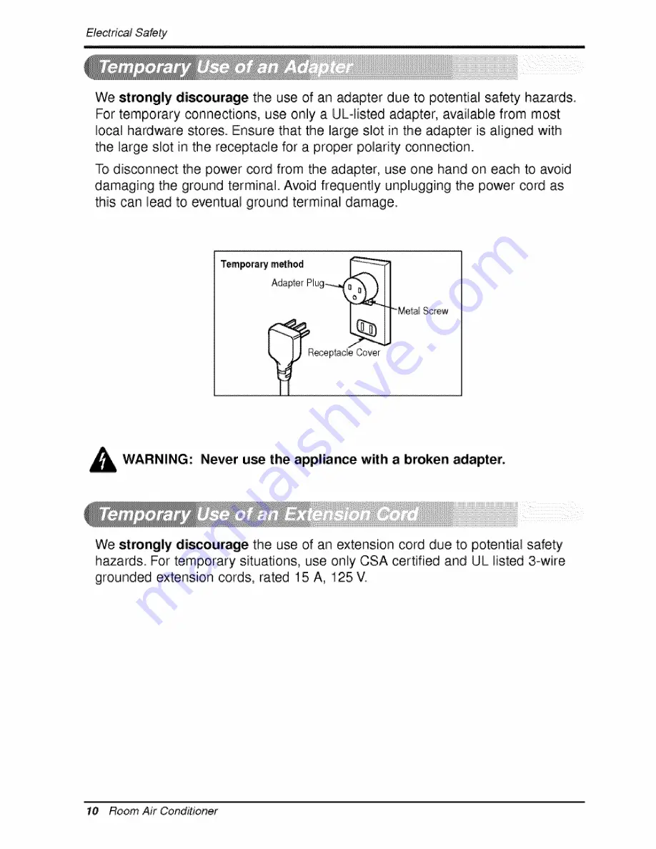 HAMPTON BAY HB1003R Owner'S Manual Download Page 10