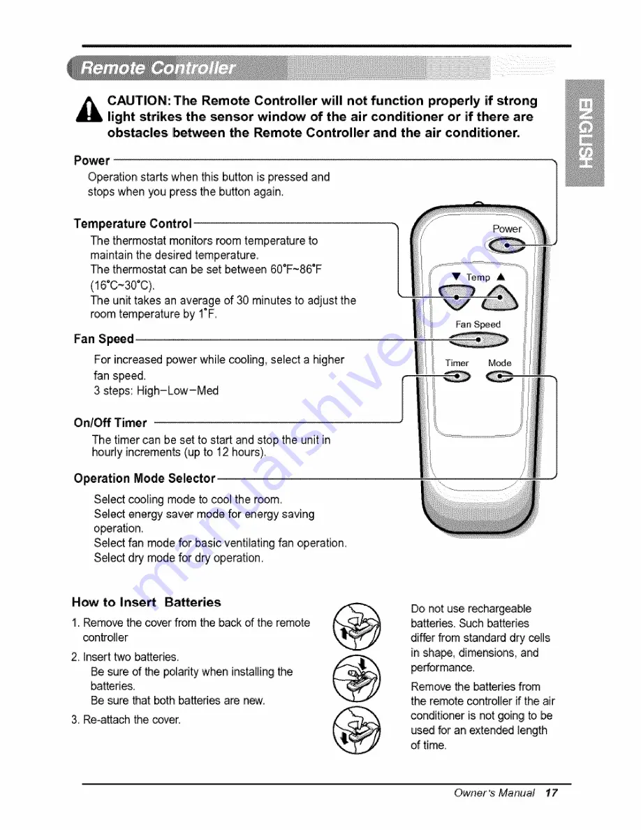 HAMPTON BAY HB1003R Owner'S Manual Download Page 17