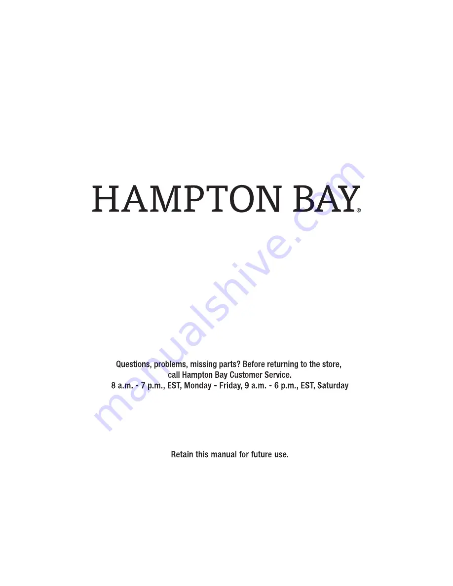 HAMPTON BAY MILLBAY GFS60005C Use And Care Manual Download Page 28