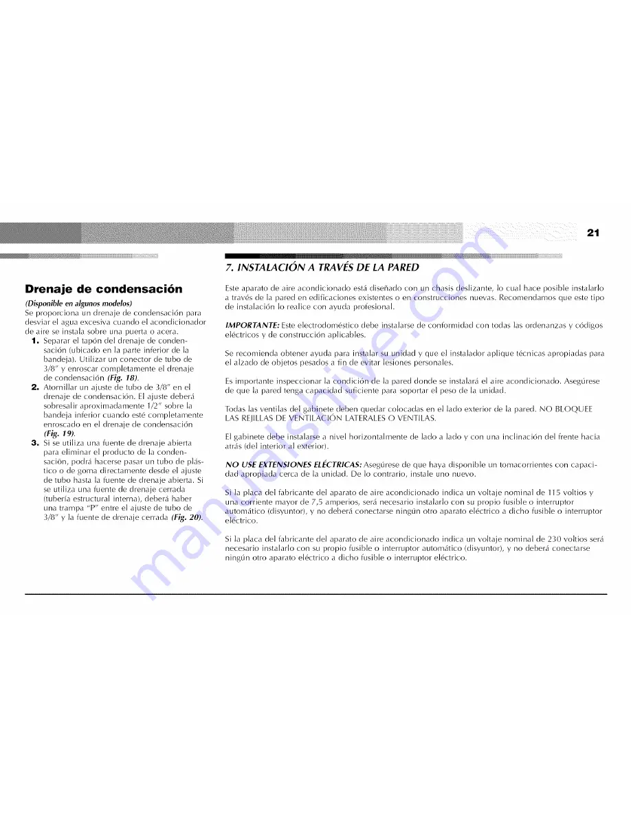 HAMPTON BAY Room Air Conditioners s Installation & Operation Manual Download Page 22