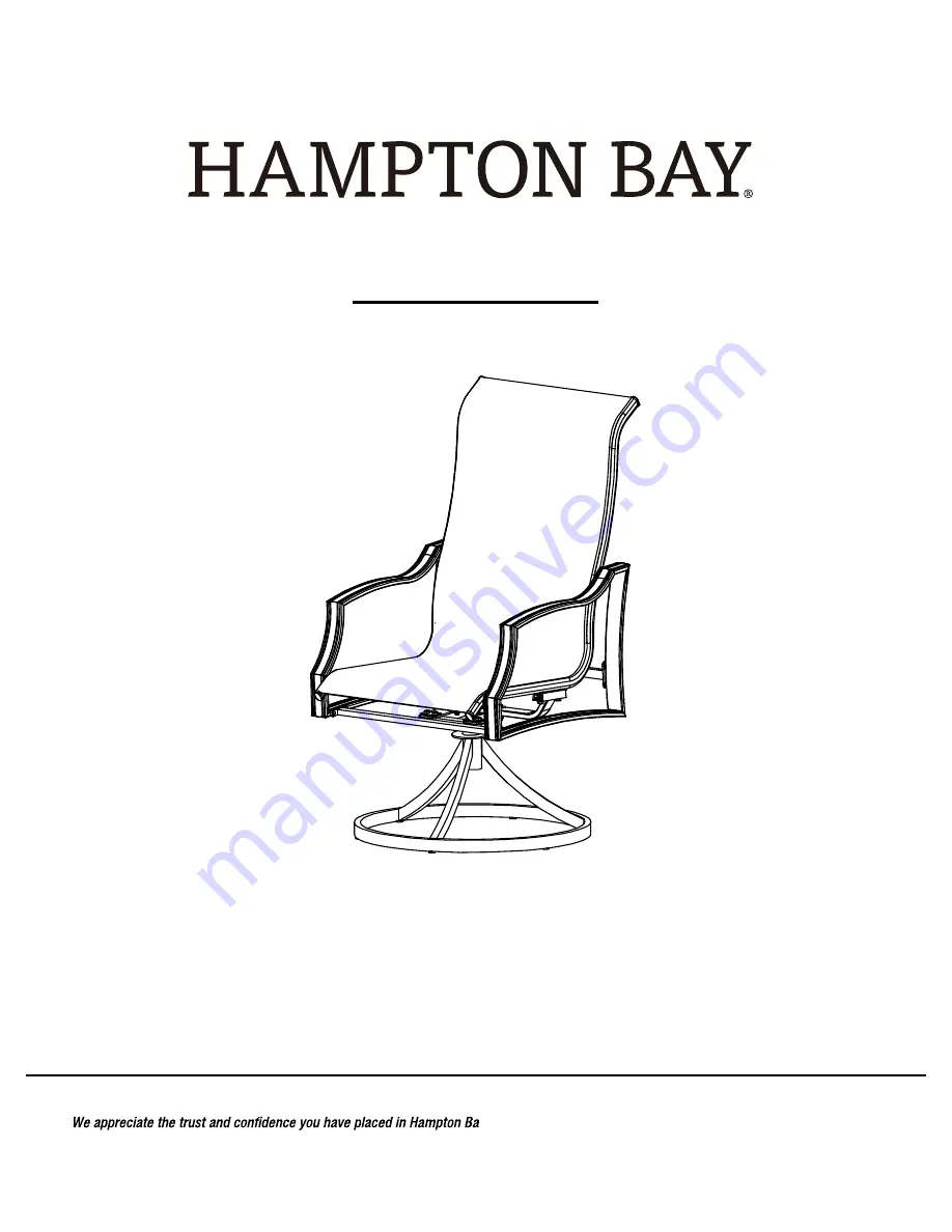 HAMPTON BAY Statesville Swivel Dining Chair FCS70357CS-2PK Use And Care Manual Download Page 1