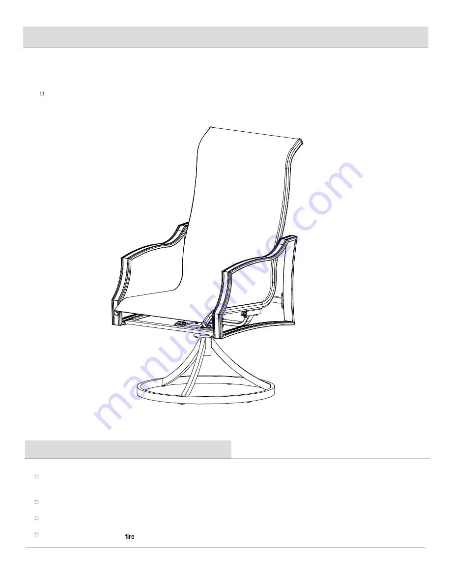 HAMPTON BAY Statesville Swivel Dining Chair FCS70357CS-2PK Use And Care Manual Download Page 10