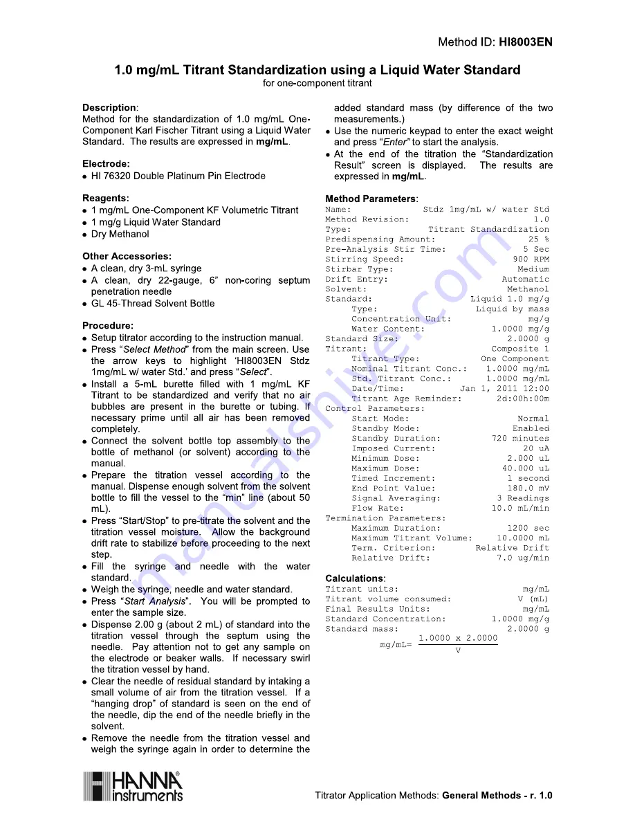 Hanna Instruments HI 903 Скачать руководство пользователя страница 165