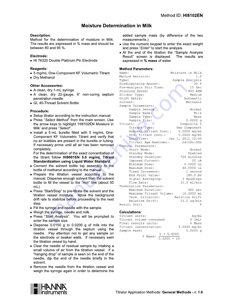 Hanna Instruments HI 903 Скачать руководство пользователя страница 171