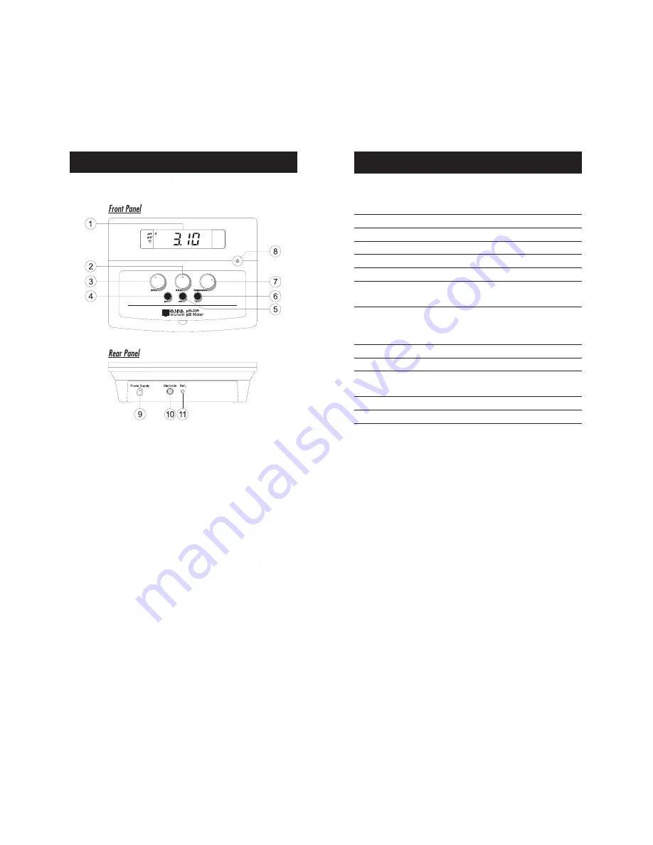 Hanna Instruments pH 209V Instruction Manual Download Page 3