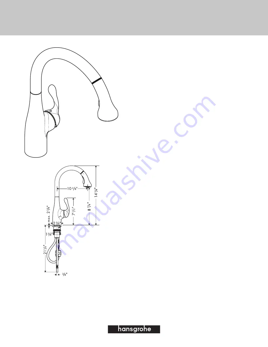 Hans Grohe Allegro E Gourmet Prep Kitchen Faucet 04066XX0 Скачать руководство пользователя страница 1