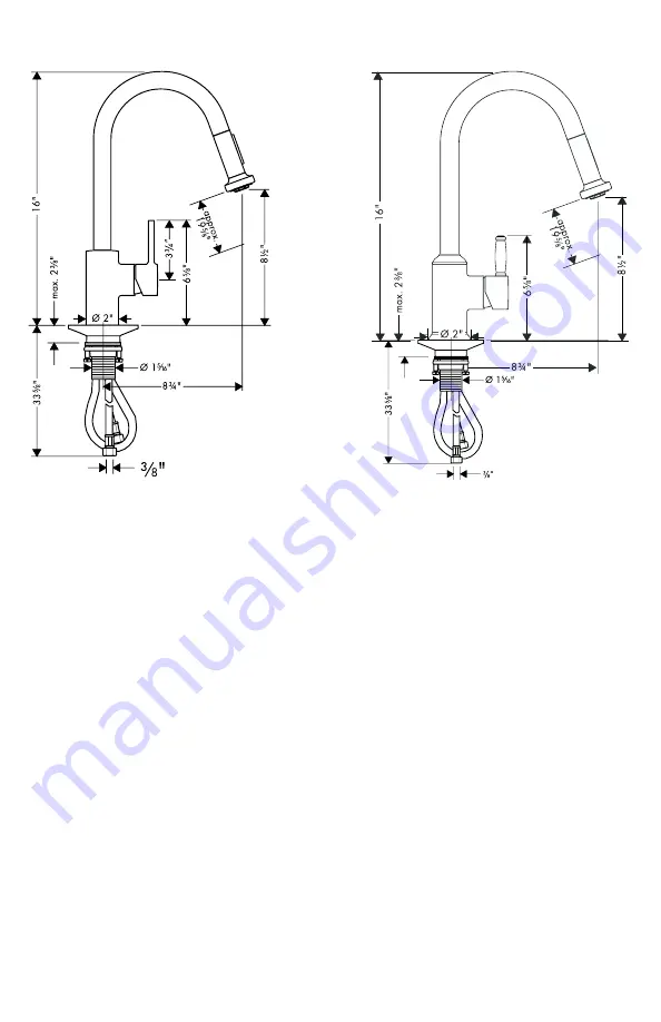 Hans Grohe AquaEra 06128 5 Series Installation Instructions / Warranty Download Page 2