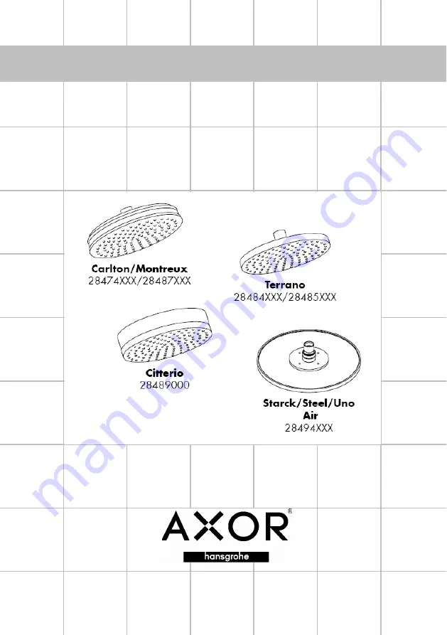 Hans Grohe Axor Carlton 28474 Series Скачать руководство пользователя страница 1