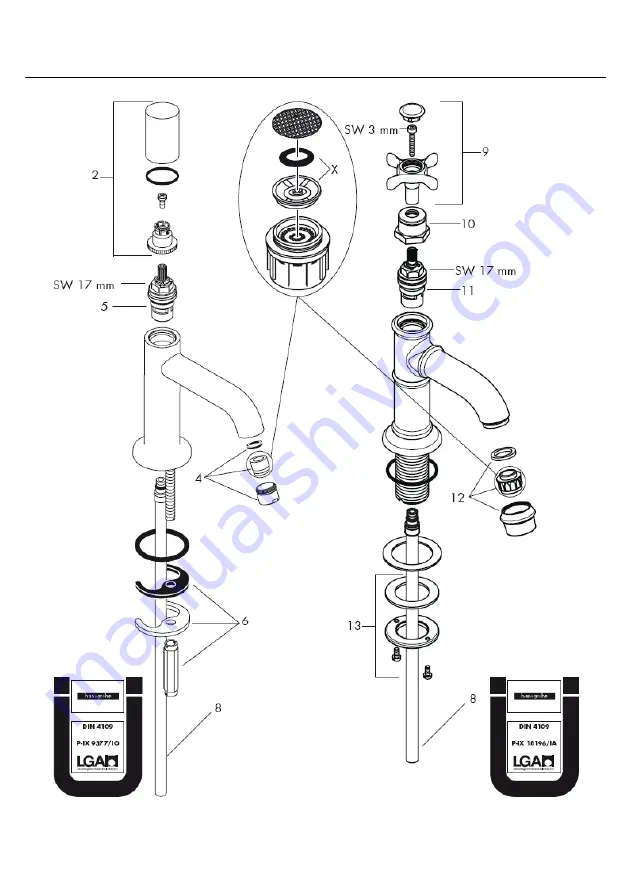 Hans Grohe AXOR Montreux 16530 Series Скачать руководство пользователя страница 130