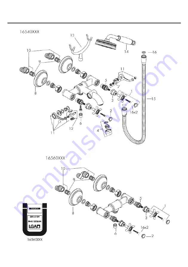 Hans Grohe Axor Montreux 16540 Series Assembly Instructions Manual Download Page 3