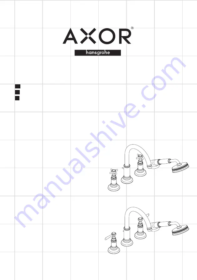 Hans Grohe AXOR Montreux 165441 Series Installation/User Instructions/Warranty Download Page 1