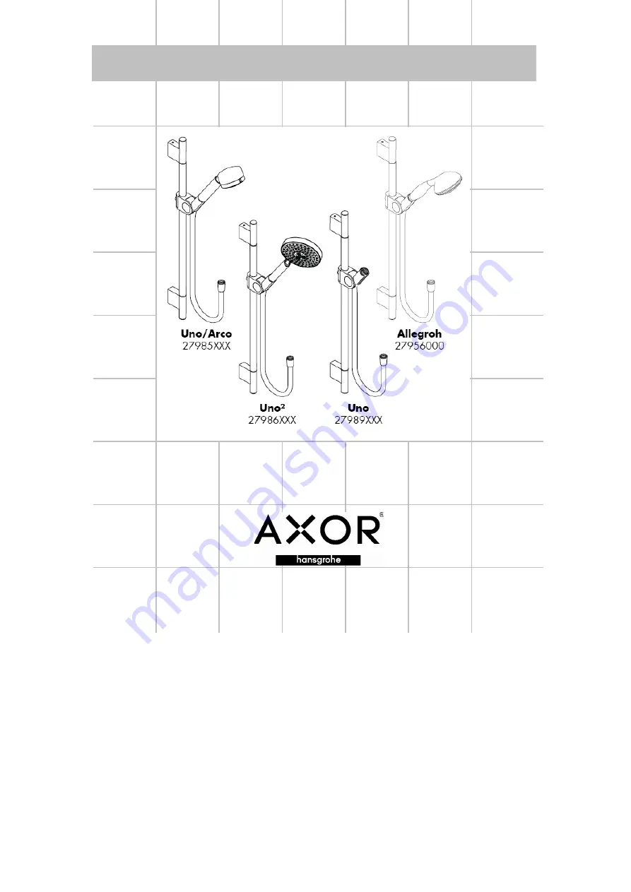 Hans Grohe AXOR Uno2 27986 Series Скачать руководство пользователя страница 157