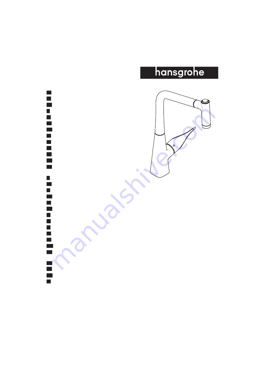 Hans Grohe Metris M71 320 2 jet 73801 Series Instructions For Use/Assembly Instructions Download Page 1