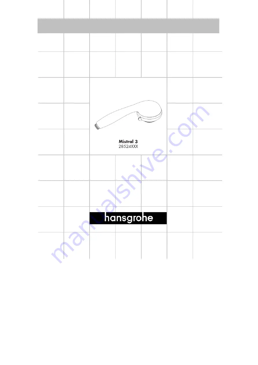 Hans Grohe Mistral 3 28524 Series Assembly Instructions Manual Download Page 2