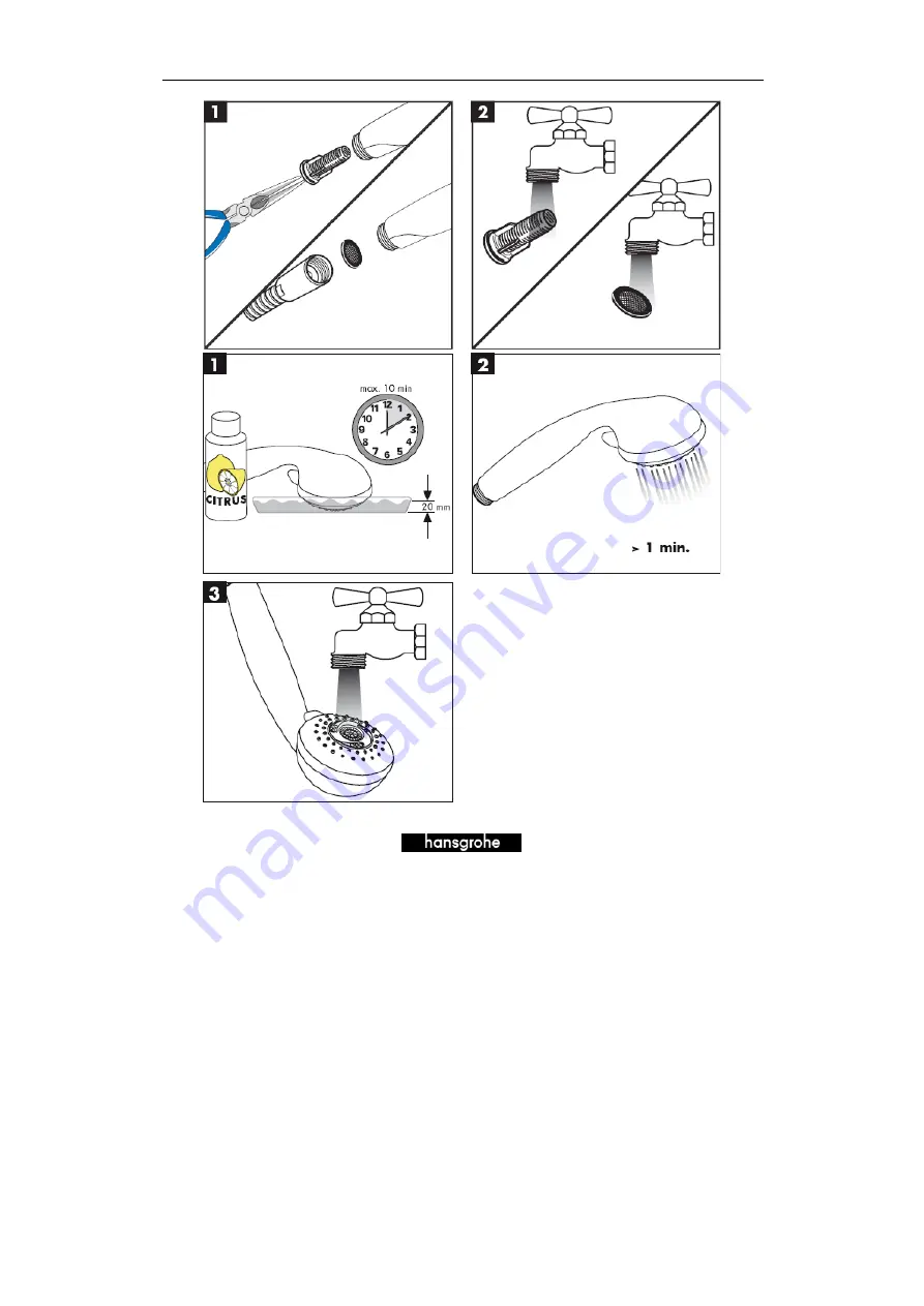 Hans Grohe Mistral 3 28524 Series Assembly Instructions Manual Download Page 12