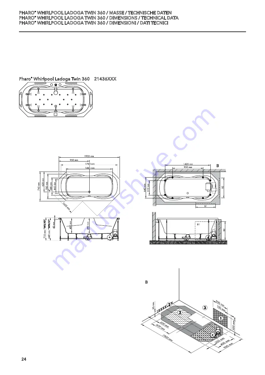 Hans Grohe Pharo 300 Series Installation Instructions Manual Download Page 24