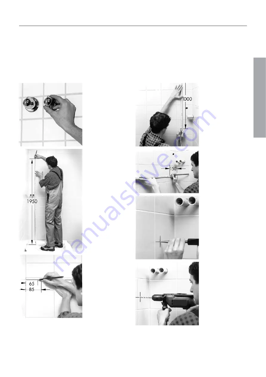 Hans Grohe PHARO Duschpaneel Moonlight 26 211 000 Installation Instructions Manual Download Page 15