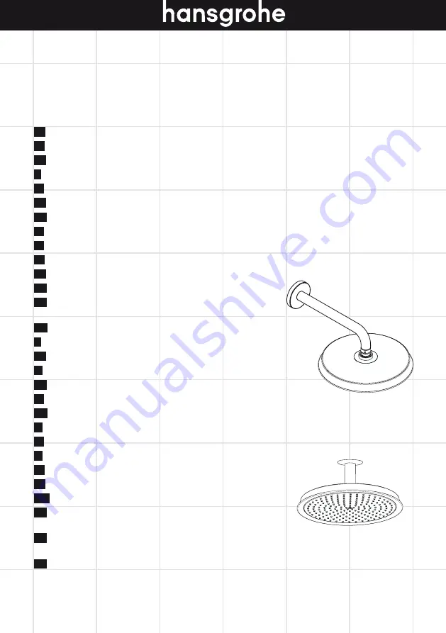 Hans Grohe Raindance C 27400 Series Скачать руководство пользователя страница 1