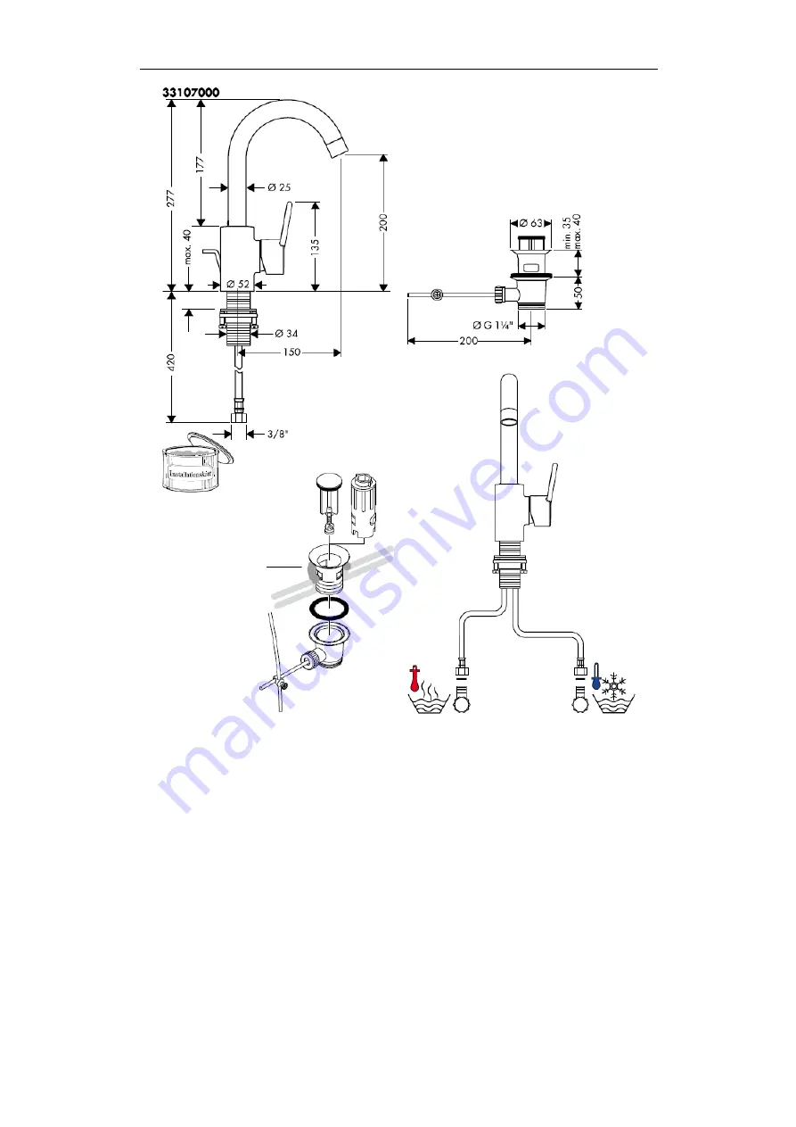 Hans Grohe Talis C Assembly Instructions Manual Download Page 44