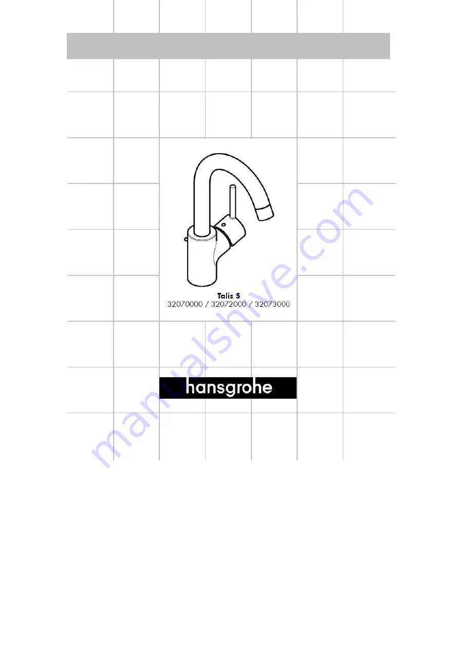 Hans Grohe Talis S 32070000 Assembly Instructions Manual Download Page 1