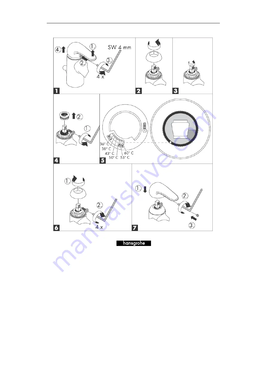 Hans Grohe Talis'C 33143000 Assembly Instructions Manual Download Page 7