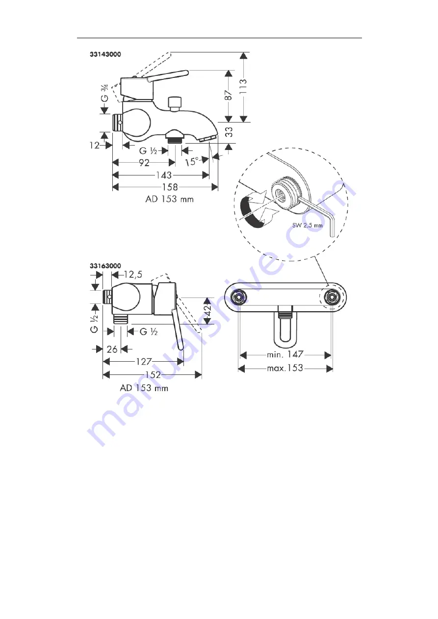 Hans Grohe Talis'C 33143000 Assembly Instructions Manual Download Page 9