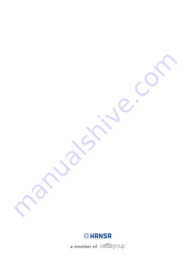 Hansa 4491 2010 Installation And Maintenance Manual Download Page 20