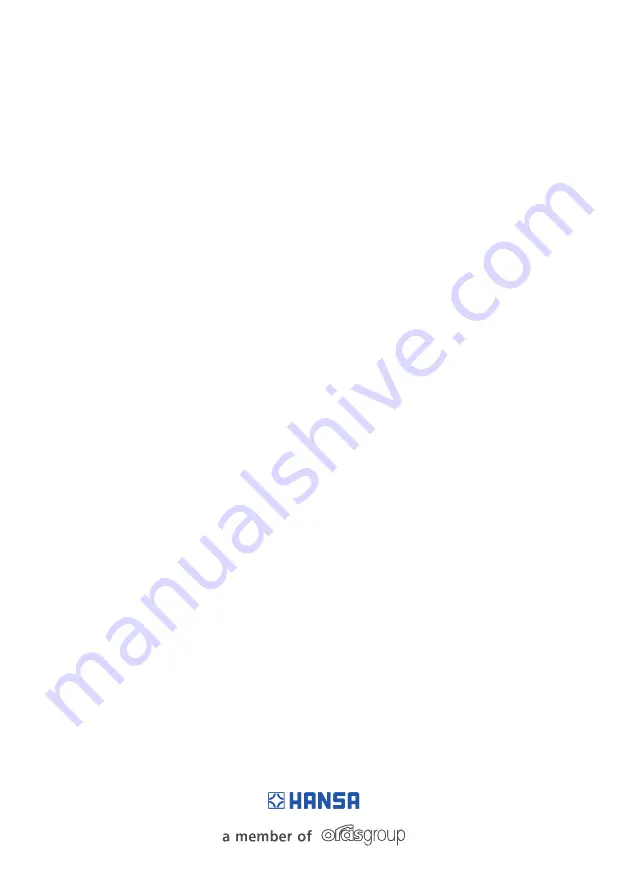 Hansa MICRA 4815 0171 Installation And Maintenance Manual Download Page 20