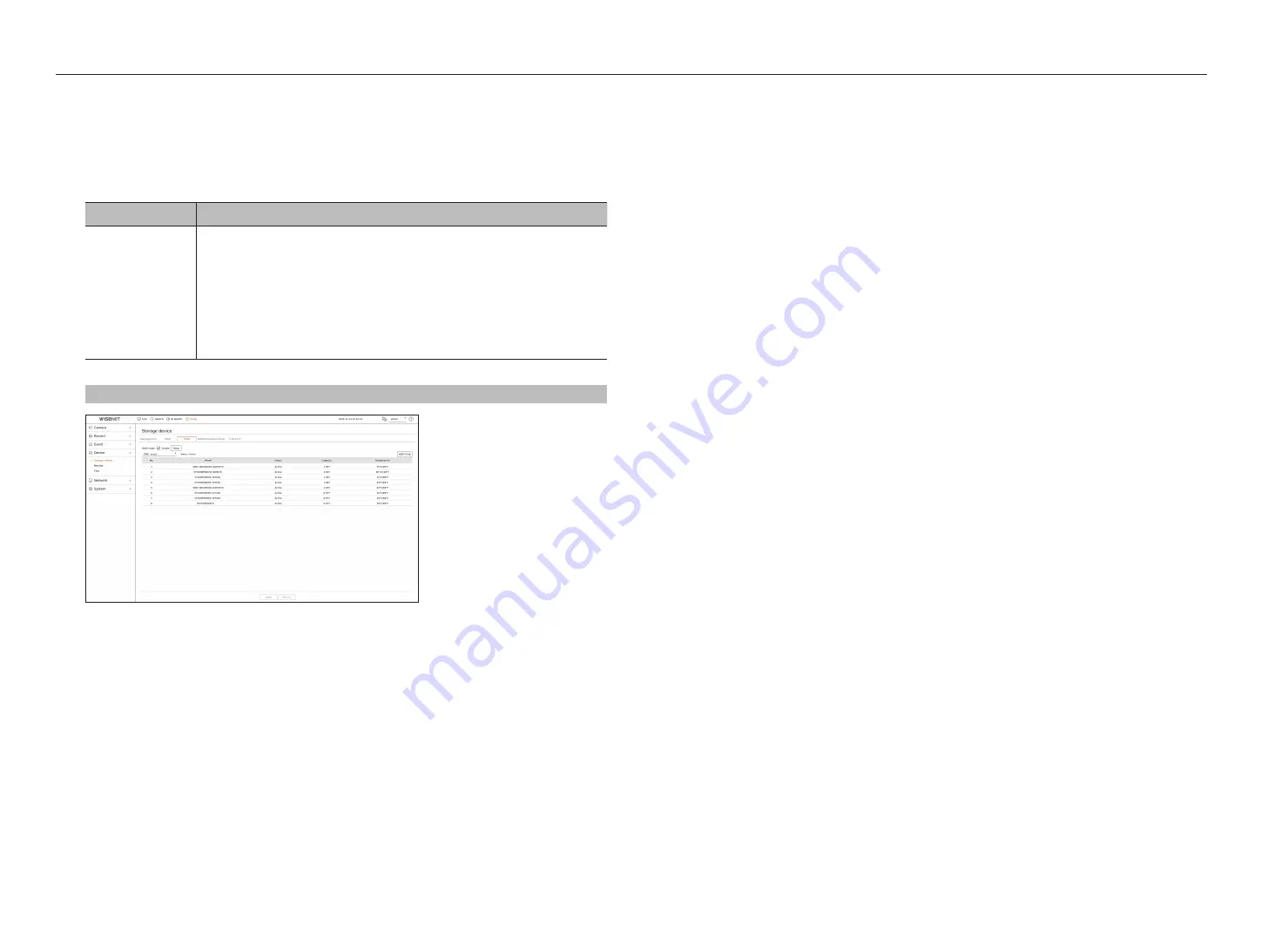 Hanwha Techwin Wisenet XRN-6410RB2-16TB User Manual Download Page 62